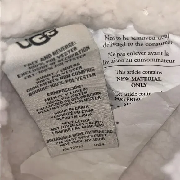 UGG Burgundy White Faux Suede Boot Stocking - Picture 2 of 3